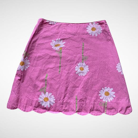 Lilly Pulitzer Daisy Scalloped-Edged Skirt Kids Sz 12 - Picture 7 of 7